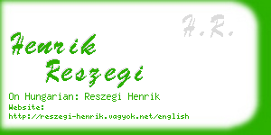 henrik reszegi business card